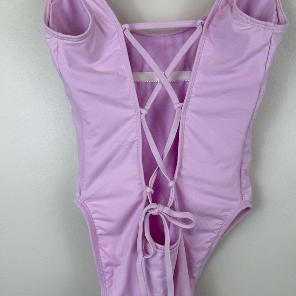 The Bikini Lab Purple Resting Beach Face Onepiece Swimsuit Women's Size Medium - Picture 6 of 9
